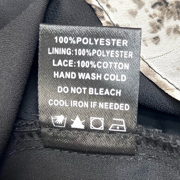 BUDDY LOVE Snakeskin Sheer Tie Tassel V Neck Bohemian Long Sleeve Blouse‎ Size M - Picture 13 of 15